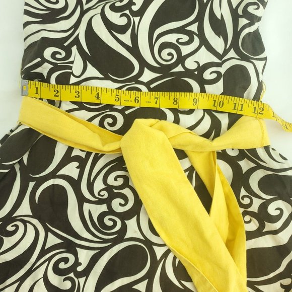 Tabitha Womens Cream Brown Paisley Print Strapless Back Zip Summer Dress… - Picture 10 of 15